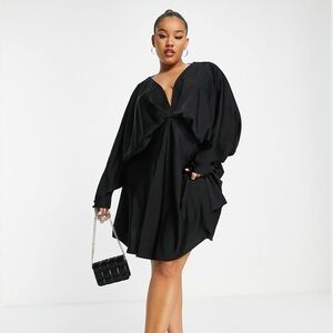 ASOS Curve Batwing Satin Mini Dress